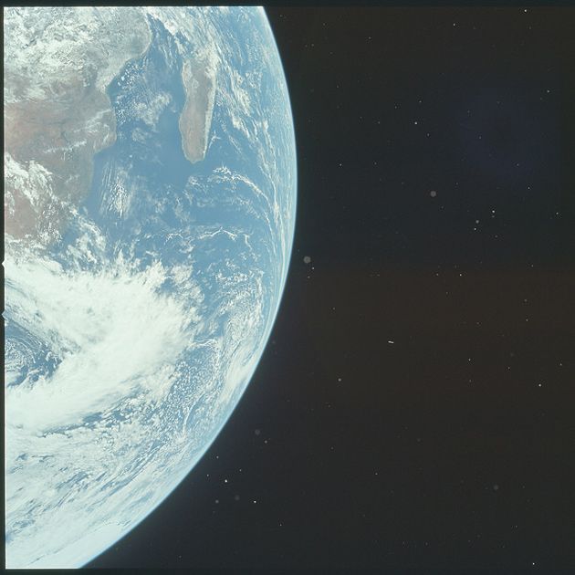 Снимок Земли, сделанный астронавтами миссии «Аполлон-17»